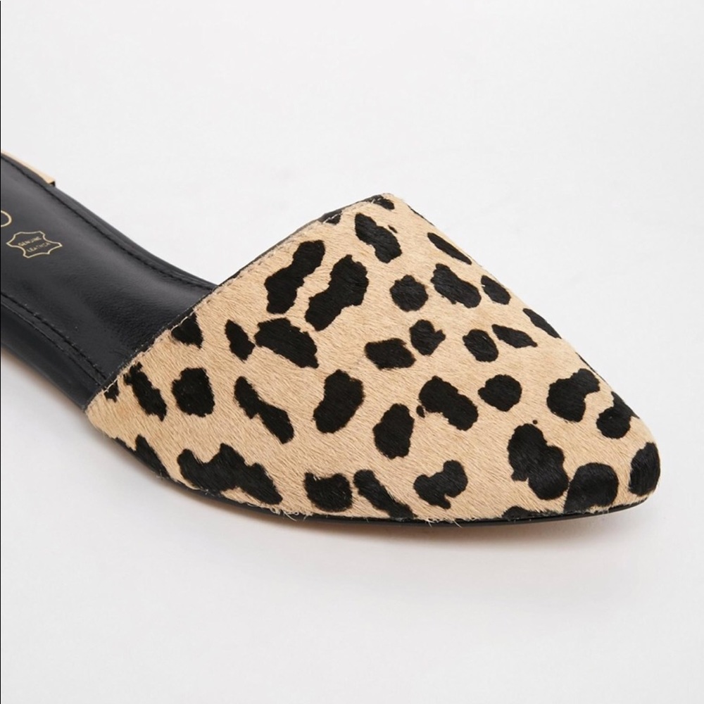 Aldo Luma Leopard Pointed Flate Mule Shoes